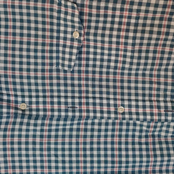 IZOD Button Down Long Sleeve Shirt, Blue/Green & Red, XXL - Picture 4 of 5